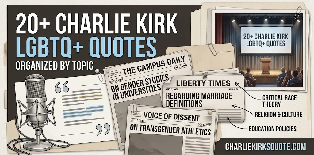 20+ Charlie Kirk LGBTQ+ Quotes: Organized by Topic