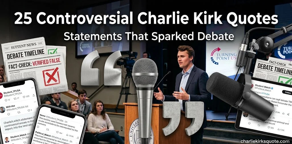 25 of Charlie Kirk's Most Controversial Quotes and Statements