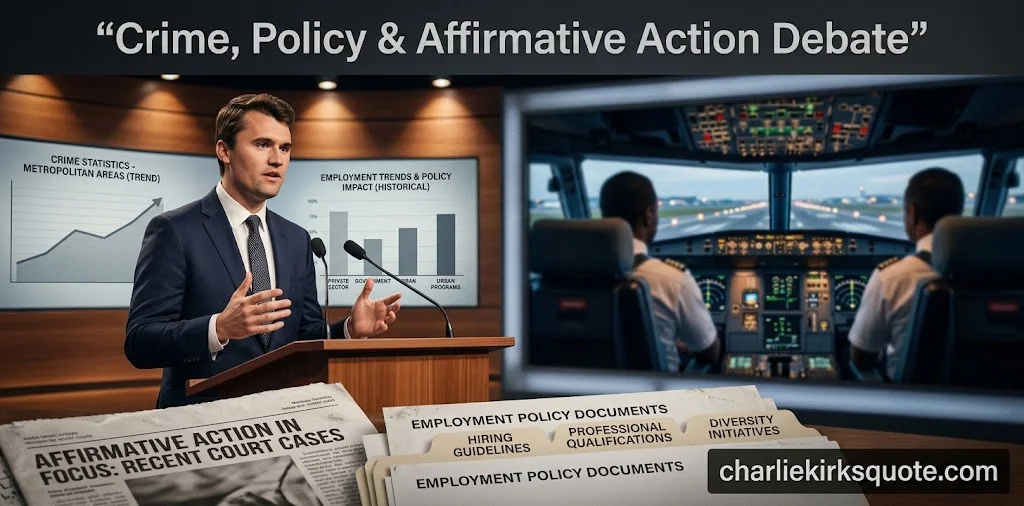 Charlie Kirk Quotes on Crime, Policy and Affirmative Action