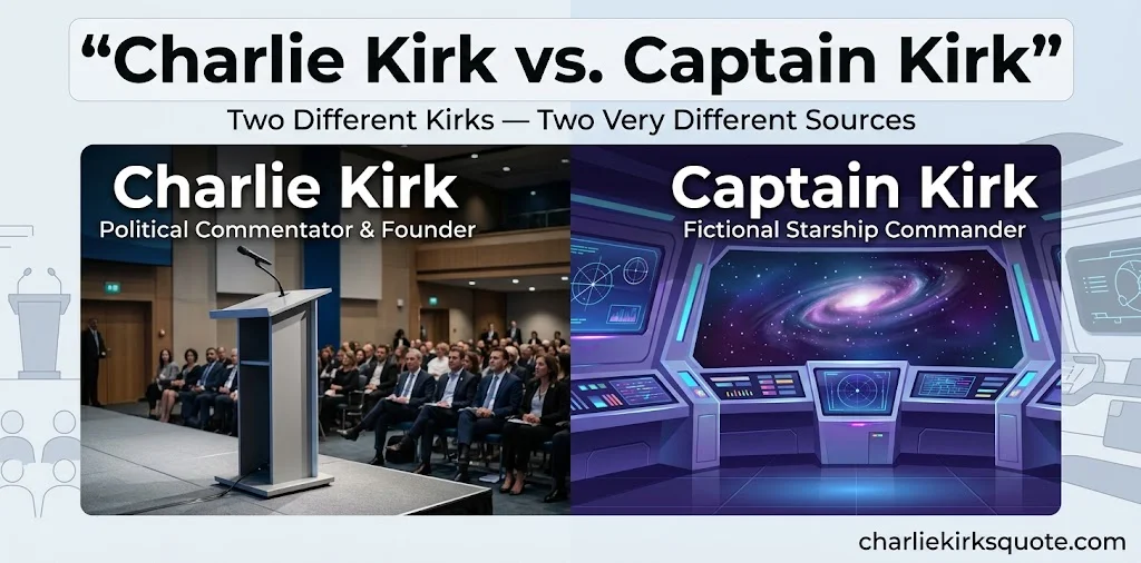 Charlie Kirk Quotes vs Captain Kirk: Clearing Up a Common Mix-Up