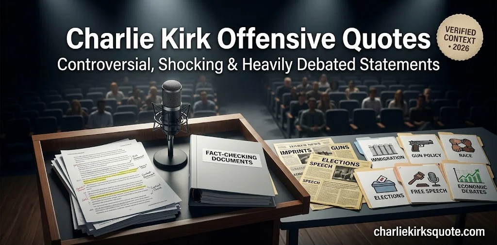 50+ Charlie Kirk Offensive and Controversial Quotes by Topic