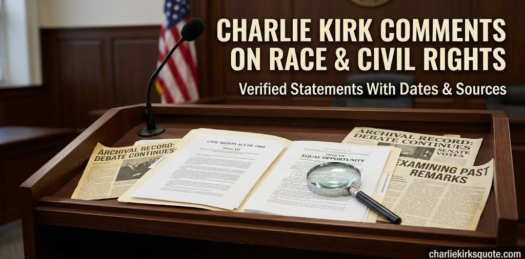 Charlie Kirk Racist Comments: Verified Statements on Civil Rights