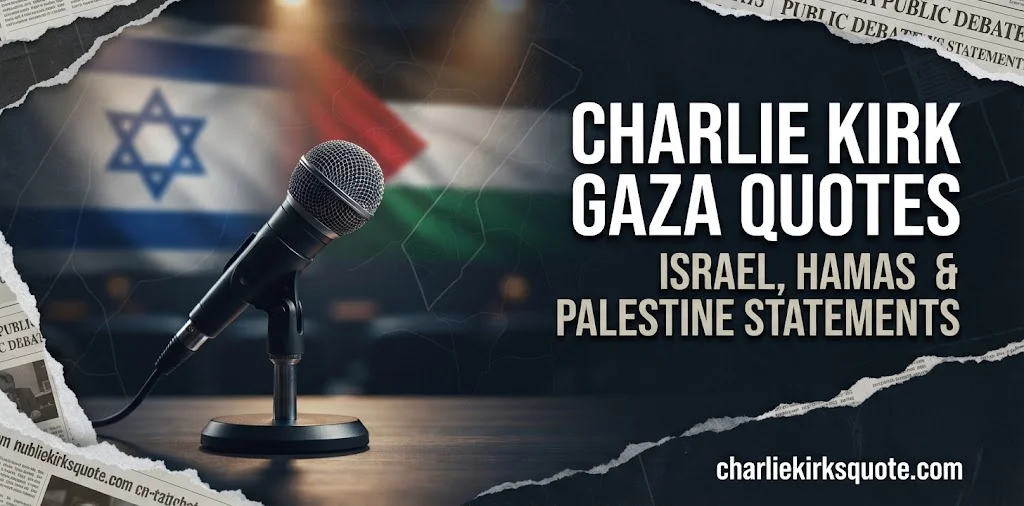 25+ Charlie Kirk Quotes on Gaza, Hamas and Israel