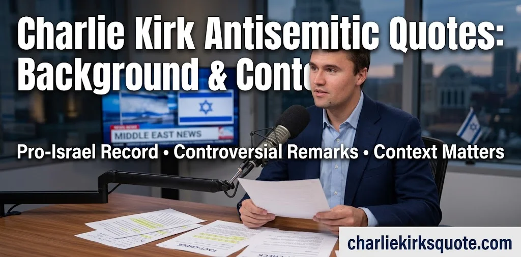 Charlie Kirk Antisemitic Quotes: Background and Context