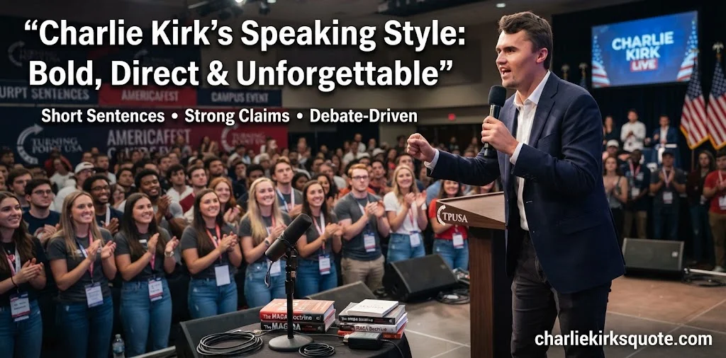 Charlie Kirk Speaking Style Explained: How He Made His Point