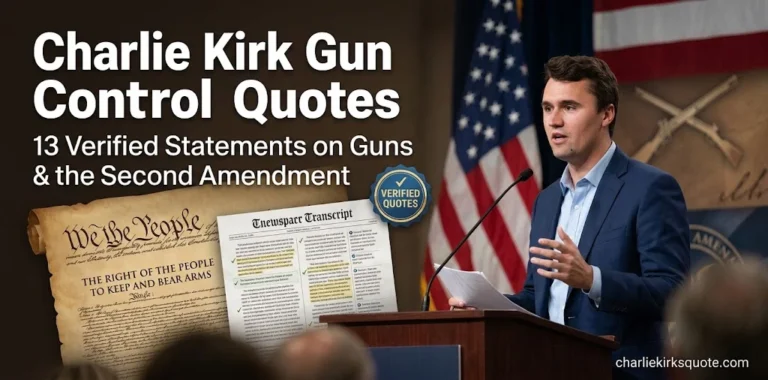 Charlie Kirk Gun Control Quotes: 13 Verified Statements on Guns & the Second Amendment