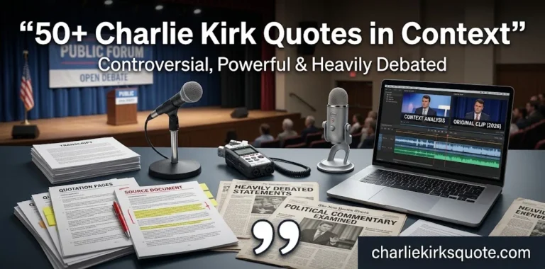50+ Charlie Kirk Quotes in Context: Controversial, Powerful & Heavily Debated Statements Explained (2026)
