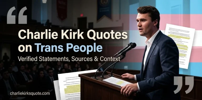 15+ Verified Charlie Kirk Quotes on Trans People: Controversial, Provocative & Heavily Debated Statements (2026)