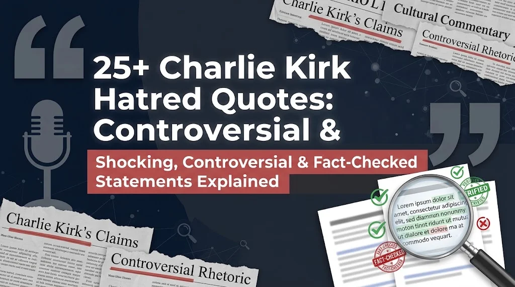 25+ Charlie Kirk Hatred Quotes: Shocking, Controversial & Fact-Checked Statements Explained (2026)