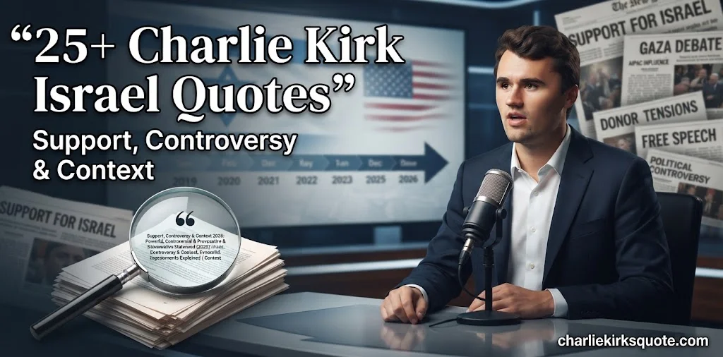 25+ Charlie Kirk Israel Quotes: Powerful, Controversial & Eye-Opening Statements on Israel (2026)