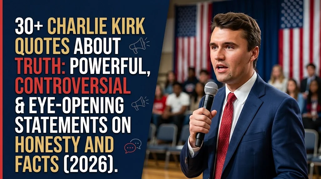 30+ Charlie Kirk Quotes About Truth: Powerful, Controversial & Eye-Opening Statements on Honesty and Facts (2026)