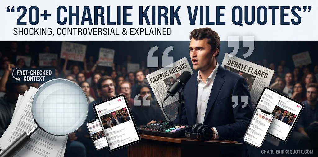 20+ Charlie Kirk Vile Quotes: Shocking, Controversial & Disturbing Statements Explained With Context (2026)
