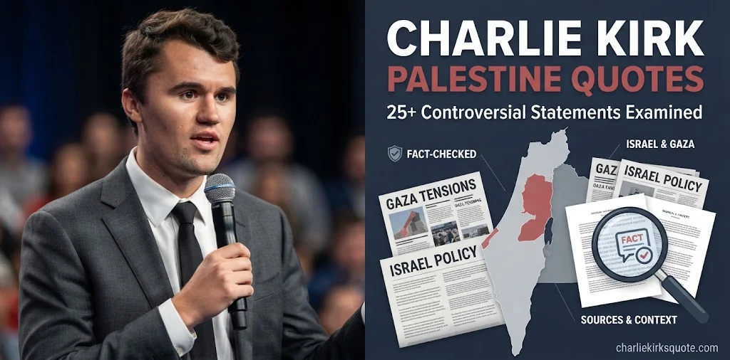 25+ Charlie Kirk Palestine Quotes: Shocking, Controversial & Fact-Checked Statements on Palestine and Israel (2026)