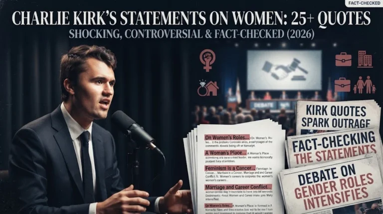 25+ Charlie Kirk Misogyny Quotes: Shocking, Controversial & Fact-Checked Statements About Women (2026)